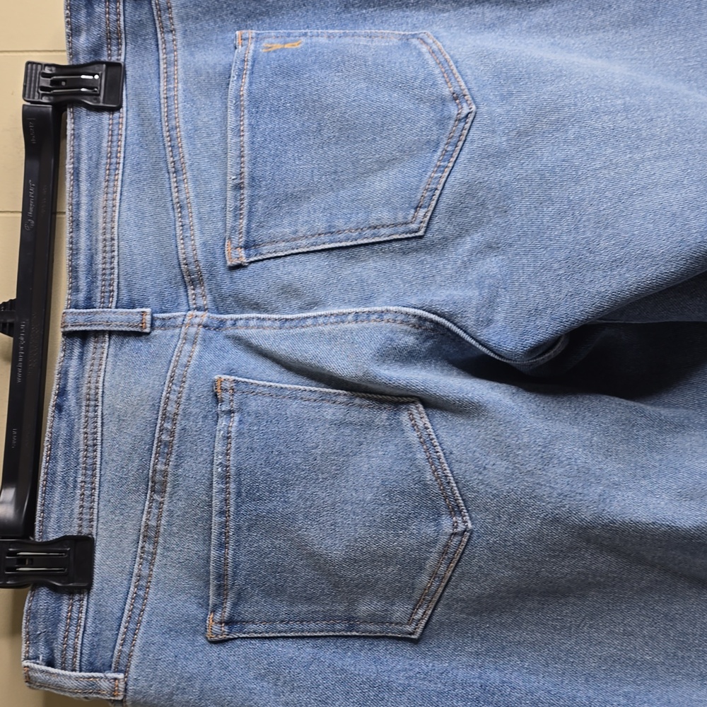 Women's Distressed Blue Weekend Crop Jeans 4/27 Vintage America - Picture 8 of 10